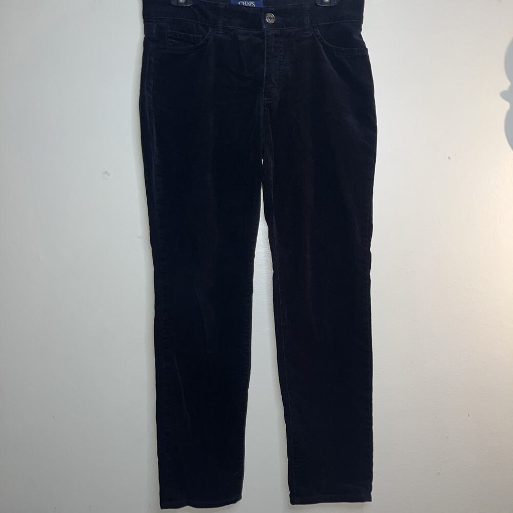 CHAPS Womens Size 6 Black Corduroy 98% Cotton